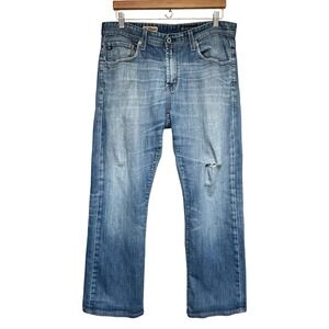 AG Adriano Goldschmied The Fillmore Jeans Mens 33x29 Distressed‎ Denim Straight